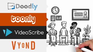 Doodly vs Toonly vs VideoScribe Vs Vyond 2024 Best WhiteBoard Animation Software [upl. by Annoda992]