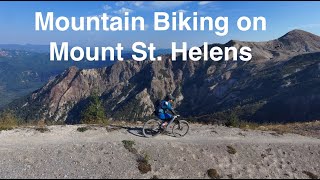 Mountain Biking on Mount Saint Helens Ape Canyon to Plains of Abraham [upl. by Airetnuhs403]