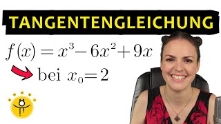 Gleichung einer TANGENTE bestimmen – Tangentengleichung aufstellen in einem Punkt [upl. by Kandy]