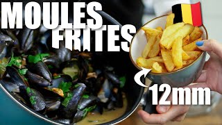 How to Make AUTHENTIC Belgian Fries amp Mussels at Home  Moules Frites Recipe [upl. by Aluino]