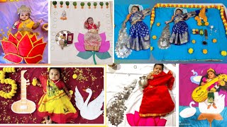 Diwali Lakshmi Pujan Theme Baby Photoshoot Ideas at Home  7th Month Baby Photoshoot at Home [upl. by Charmian]