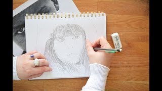 Watercolor Portraits for Beginners  Part 1 The Sketch [upl. by Krysta]