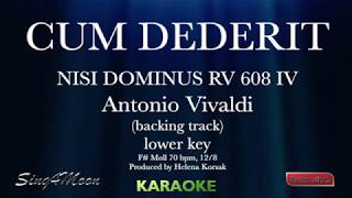 Cum dederit Nisi Dominus RV 608 Antonio Vivaldi karaoke accompanement lower key [upl. by Alik]