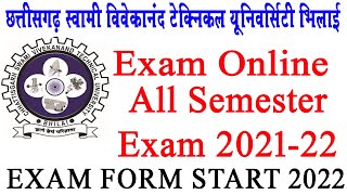 csvtu new notification online exam 202122  csvtu exam form 202122  CSVTU Bhilai  csvtu online [upl. by Rubio]