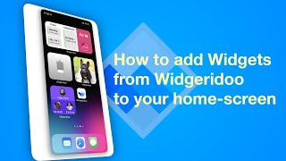 Widgeridoo Video 1 How to add a widget to the homescreen [upl. by Noyr]