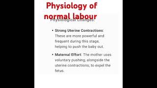 😱 physiology of normal labour medical nursing nursing lacture nursingcareer [upl. by Nauh]