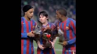 MessiEto’oRonaldinho funny moment😅 football trending funny messi ronaldinho [upl. by Amles]