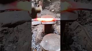 How to make a sword using motor cycle Gear blacksmith handaxe handmadesword armorsmith axe [upl. by Ivo]