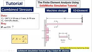 SolidWorks Simulation Tutorial  تمارين علي برنامج السولدوركس سيميوليشن بالعربي [upl. by Mcspadden]