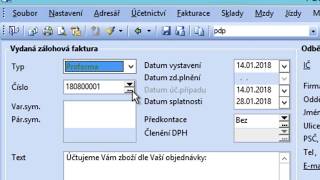 POHODA Jak efektivně pracovat s vydanými zálohovými fakturami [upl. by Enoryt]