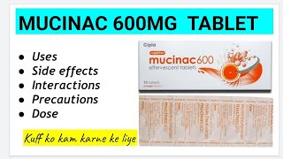 Mucinac 600mg Tablet  Uses amp Side effects  Health Guiding [upl. by Charita]