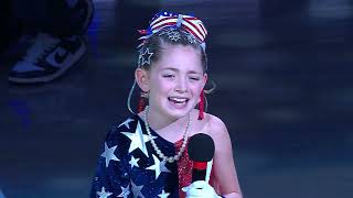 8 Year Old Kinsley Murray Canadian and US National Anthems at Pacers vs Raptors game 22624 [upl. by Ana]