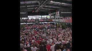 England fans celebrate Jude Bellingham’s late bicycle kick vs Slovakia Shorts [upl. by Ronoc623]