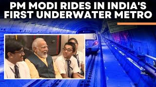 PM Modi In Kolkata LIVE PM Modi Inaugurates First Underwater Metro In Kolkata [upl. by Arreyt]