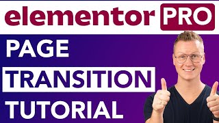 Elementor Pro PageTransition Tutorial [upl. by Aicilic]