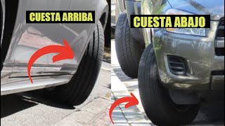 🔴 Diferencia Entre Estacionar Cuesta Abajo y Cuesta Arriba Con Bordillo [upl. by Spatola]