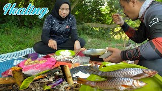 Masak Kelah Tengas Dan Baung Tempoyak Di Sungai [upl. by Pris]