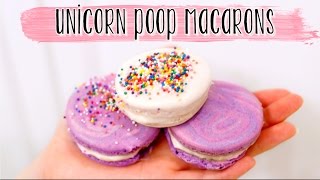 DIY Unicorn Poop Macarons Making  Taste Test  JENerationDIY [upl. by Seyler]