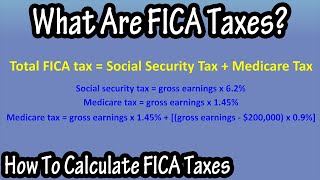 What Is And How To Calculate FICA Taxes Explained Social Security Taxes And Medicare Taxes [upl. by Aldridge]