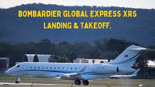 Bombardier Global Express XRS Landing amp Takeoff 4K [upl. by Llerrad865]