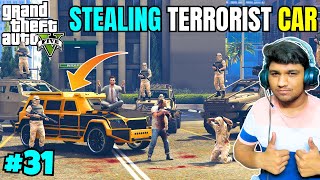 ATTACK ON TERRORIST BASE AND STEALING THEIR SECRET CAR  GTA V GAMEPLAY 31 [upl. by Halullat]