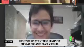 Profesor ignorado por sus alumnos explota y renuncia en plena clase virtual [upl. by Hendrik622]