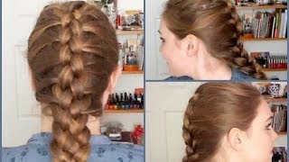 French Five Strand Braid ON YOURSELF [upl. by Edyak]