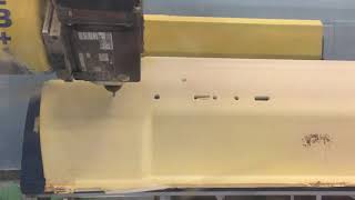 5 Axis CNC on Divinycell F Foam Panel Business Class Seatback [upl. by Anairad]