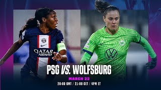 PSG vs Wolfsburg  UEFA Womens Champions League 202223 Quarterfinal First Leg Full Match [upl. by Hayley]