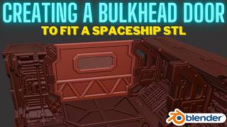 Creating a bulkhead door to fit an STL in Blender [upl. by Suivatal]