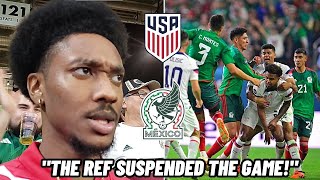 THE MOMENT USA VS MEXICO GOT UNBELIEVALBY HOSTILE 4 RED CARDS amp FAN ALTERCATIONS [upl. by Ennovyhs]