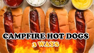 OUTDOOR COOKING Hot Dogs 3 Different Style 🔥 [upl. by Huai297]