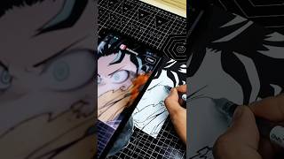 DRAWING Deku 👊 vs Shigaraki 👐 P2 shorts deku mha drawing [upl. by Sumetra]