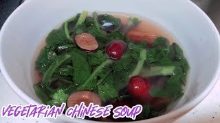 HOW TO COOK VEGETARIAN CHINESE SOUP RECIPES  WATERCRESS SOUP [upl. by Ciel]