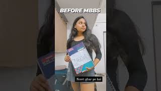 BEFORE MBBS vs IN MBBS  books to study🩺 medicalstudent mbbs medicalcollege [upl. by Ahsiuqal]