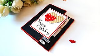 Beautiful Handmade Birthday card  DIY Greeting card for Birthday  Tutorial [upl. by Bores]