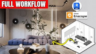 How to Create a Realistic Interior Render in Revit and Enscape  Full Workflow [upl. by Ydnal808]