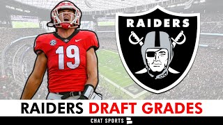 Raiders Draft Grades Las Vegas Raiders Pick Brock Bowers At 13 Pick In Round 1  2024 NFL Draft [upl. by Etz]