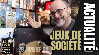 ACTUALITÉ JEUX DE SOCIÉTÉ du 29 janvier 2022 [upl. by Georgia]