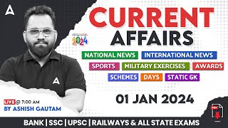 1 JANUARY 2024 CURRENT AFFAIRS  ALL EXAMS IMP CURRENT AFFAIRS  ASHISH GAUTAM SIR [upl. by Sharp]