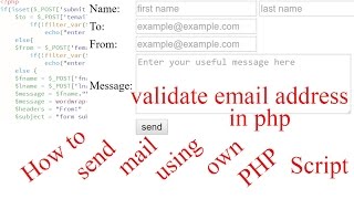 How to Send an Email using PHP With Source Code [upl. by Desdamona]