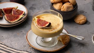 Classic Zabaglione With Figs and Amaretti Recipe [upl. by Melantha]