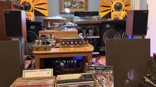 Harbeth P3ESR  LEAK preamp  LEAK ST50 amp  Lenco L75  Bob and Ray A stereo spectacular LP [upl. by Delsman748]