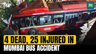 Mumbai 4 Dead 25 Injured as BEST Bus Rams into Pedestrians Vehicles After Brake Failure [upl. by Llevram]