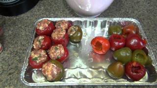 Cooking  quotCherry Bombsquot Meat Stuffed Cherry Peppers [upl. by Ijies763]