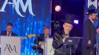 An Emotional Child Soloist Meir Rosinger Performing At His Bar Mitzvah With Shira Choir [upl. by Nachison]