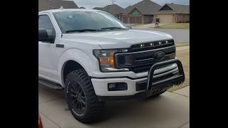 2018 f150 RAPTOR grill light barLED headlights install [upl. by Musihc]