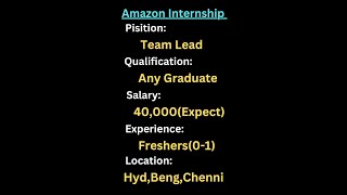 Amazon Internships 2024 [upl. by Nageam790]