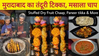 Grillz Tandoori Junction Paneer Tikka Stuffed Chaap amp More  Moradabad Street Food [upl. by Oremo]