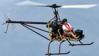 Hungaro Copter HC01 HAXCD single seat ultralight personal helicopter demonstration flight [upl. by Schulze]